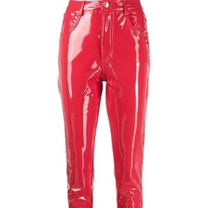 🔺RED VINYL PANTS🔻